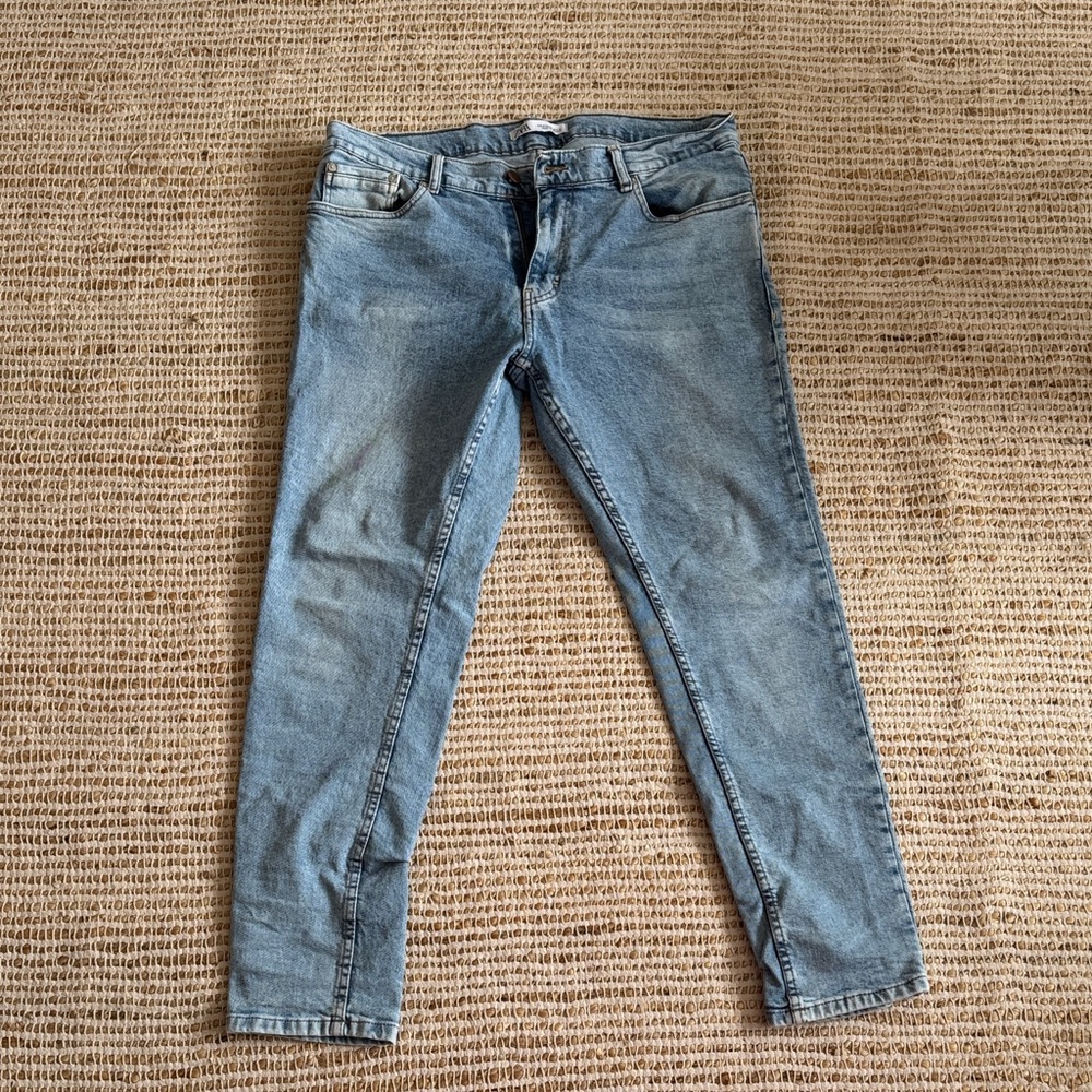 Zara Men's Faded Blue Skinny Jeans